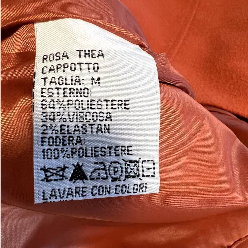 Rosa Thea Womens Orange Hooded Button Front Zip Up Jacket Size Medium - Picture 4 of 13